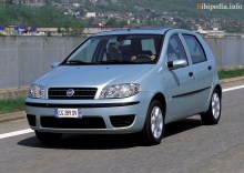 Тих. характеристики Fiat Punto 5 дверей з 2003 року