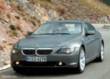 Those. BMW Characteristics 6 Series Coupe E63 2003 - 2007