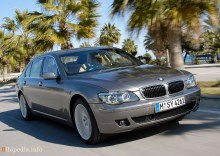 Ceux. Caractéristiques BMW 7 E65 E66 SERIES 2005 - 2007