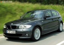 Itu. BMW Karakteristik 1 E87 2004-2007