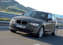 Itu. Karakteristik seri BMW 1 E87 sejak 2007