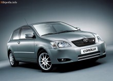 Aqueles. Características do Toyota Corolla 3 Portas 2002 - 2004