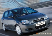 Jene. Eigenschaften von Toyota Corolla 5 Türen 2004-2007