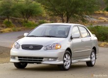 Azok. Jellemzői Toyota Corolla USA 2002 - 2007