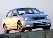 Tí. Charakteristika Toyota Corolla Sedan 2003 - 2004