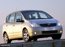 Ty. Funkce Toyota Corolla Verso 2002 - 2004