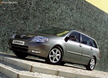 Jene. Eigenschaften von Toyota Corolla Universal-2002 - 2004