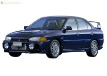 De där. Kännetecken Mitsubishi Lancer Evolution IV 1996 - 1998