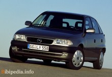 Those. Features Opel Astra 5 doors 1994 - 1998