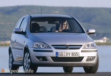 Celles. Caractéristiques Opel Corsa 3 portes 2003 à 2006