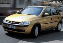 Azok. Jellemzői Opel Corsa 5 ajtós 2000-2003