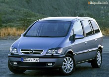 เหล่านั้น. คุณสมบัติ Opel Zafira 2003 - 2005
