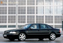 De där. Egenskaper för Audi S8 1999 - 2003