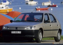 Celles. Caractéristiques des Peugeot 306 5 portes 1993 - 1997