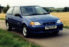 Тих. характеристики Subaru Justy 3 двері випуску 1996 - 2003