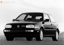 Celles. Caractéristiques de Volkswagen Golf III 3 portes 1991 - 1997