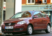 Celles. Caractéristiques des Volkswagen Polo 3 portes 2005 - 2008