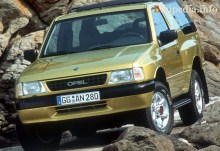 Celles. Caractéristiques Opel Frontera Sport 1995 - 1998