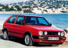Тих. характеристики Volkswagen Golf ii gti 3 двері 1984 - тисяча дев'ятсот дев'яносто дві